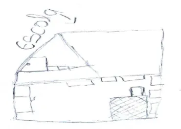 Figura 1. Desenho da educanda Margarida sobre a escola regular comum
