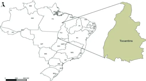 Figura 1. Localização do Estado do Tocanti ns.
