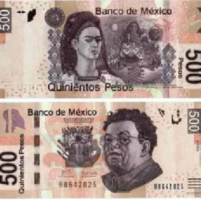 Figura 4. Nota de 500 pesos mexicanos – Banco de México- 2001