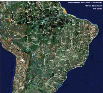 Figure 3. Area covered by BrasilDAT network.