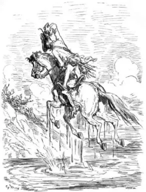 Figura 1: Barão de Münchhausen eleva a si e a seu cavalo de um pântano puxando-se pelos  próprios cabelos