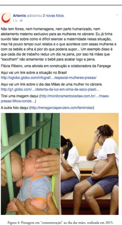 Figura 4: Postagem em “comemoração” ao dia das mães, realizada em 2015.