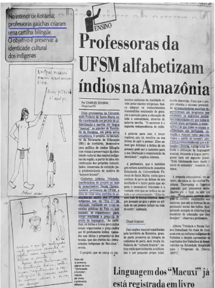 Figura 02 - Recorte do jornal Zero Hora, de 16 de agosto de 1987. 