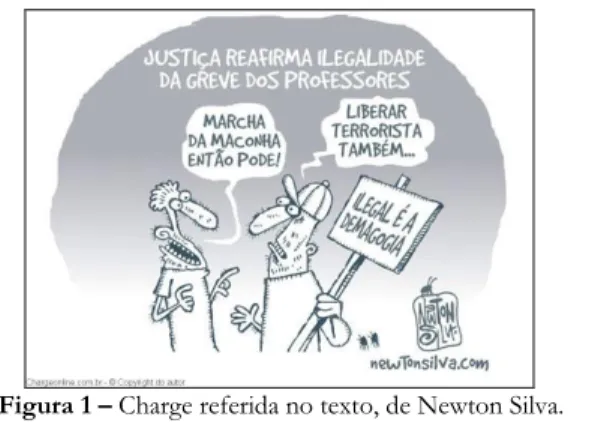 Figura 1 – Charge referida no texto, de Newton Silva. 