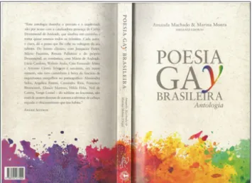 Figura 1. Capa, lombada e contracapa de Poesia gay brasileira: antologia