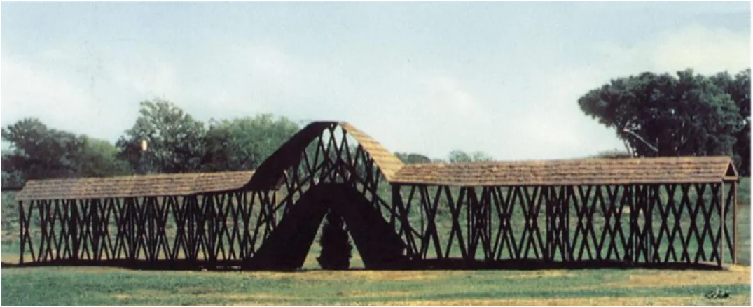 Figure 5: Siah Armajani (1970), Bridge over a Nice Triangle Tree, temporary  work Minneapolis Sculpture Garden, United States