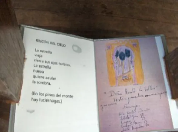 Figure 12: Poem of Frederico García Lorca, integrated in the  Picnic Table for Huesca  (Armajani) Credits: José Guilherme Abreu