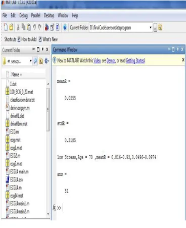 Fig 8. Output data of low stress 