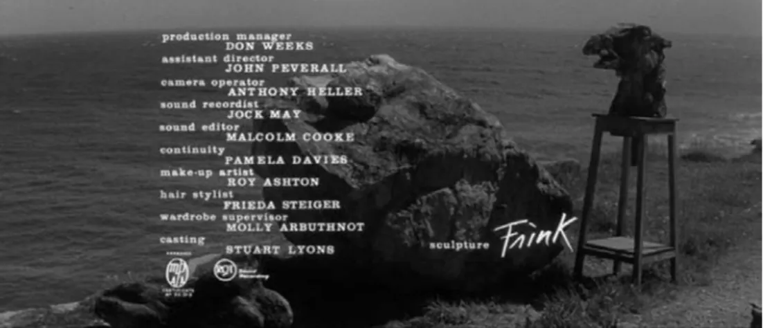 Figure 2: Screenshot of the credits from The Damned (Joseph Losey, 1963) | © Hammer  Film Productions 