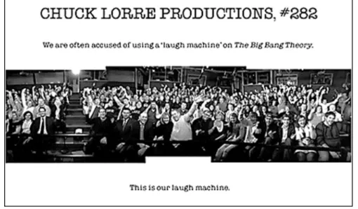 Figura 2 – imagem demonstrativa da presença de uma plateia real na gravação  dos episódios da  sitcom, The Big Bang Theory 