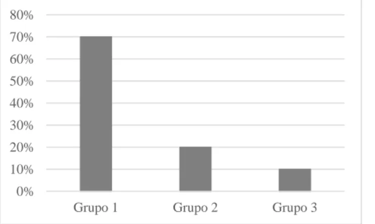 Gráfico 1. Engajamento e participação efetiva nos projetos por grupos 