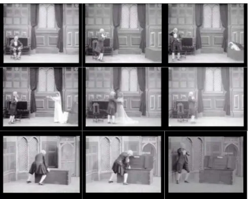 Fig. 2 e 3 – Fotogramas de The Mistletoe Bough (1904), de Percy Stow 