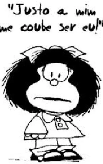 Figura 1. Personagem Mafalda em seus devaneios. 1