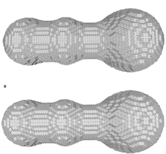 Figure 10. Molecular surface of a chaperonin. Left panel is the isosurface of electron microscopy volume data (EMDB ID: 1180); right panel is the molecular surface of PDB data (PDB ID: 2c7c).