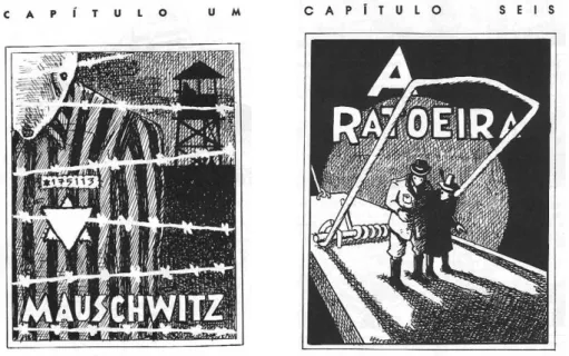 Figura 1. Spiegelman, Art. Maus, Capas dos Capítulos 1 e 6 