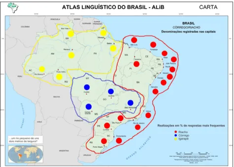 Figura 04 – Variantes mais frequentes por capital,  considerando a primeira resposta.