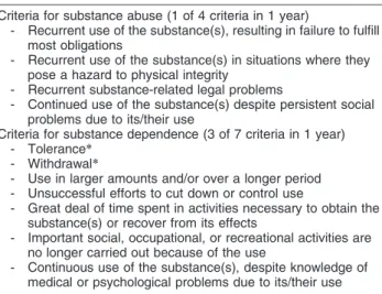 Table 3 Academic and psychosocial indicators of substance use 97