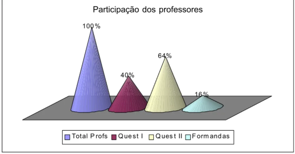 GRÁFICO 1 – Participação dos professores na investigação
