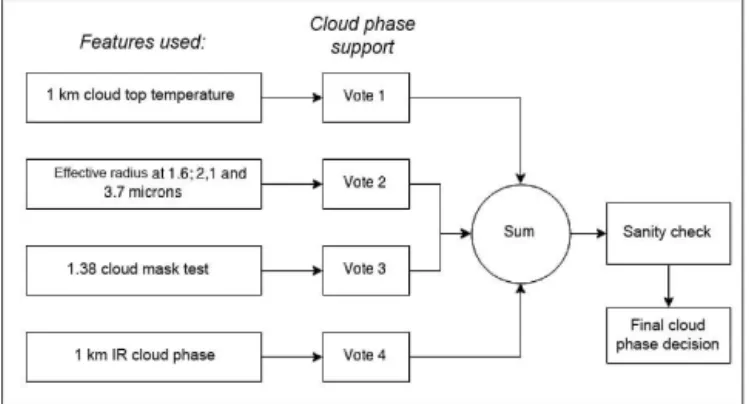 Figure 2. MODIS C6 cloud phase classification algorithm general logic flowchart.