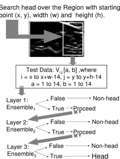 Fig. 6 (a). Collect Training Data Procedure: The format of the training data is  intensity values of a 14  × 14 edge image