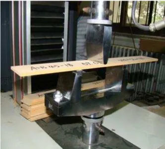Fig. 5. The mid-point bending test set-up 