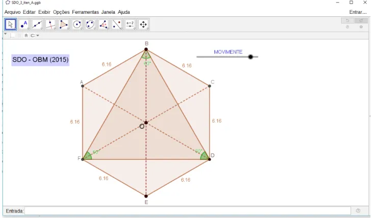 Figura 7. Representação do software GeoGebra empregado na SDO