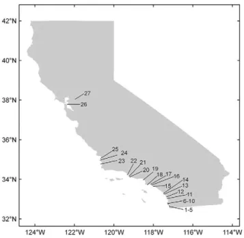 Figure 5. Partial dependence plots showing marginal effect of A) year and B) latitude from analysis of clutch size