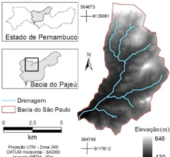 Figura 2. Localização da bacia hidrográica do riacho 