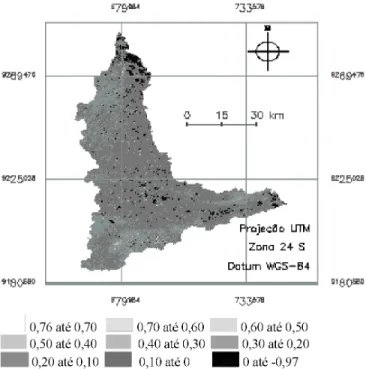 Figura 4. Sub-bacia do Rio Espinharas: Alteração da  cobertura vegetal 2000-2010 