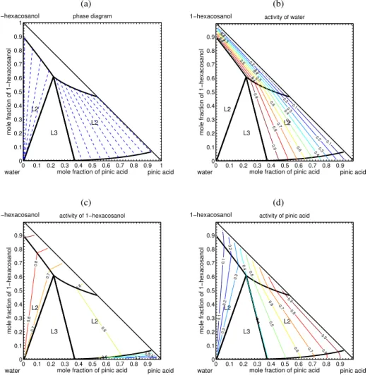 Fig. 2. Construction of the phase diagram for the system water/1-hexacosanol(X5)/pinic acid(X7) at 298.15 K with tracking of the presence of each distinct phase region