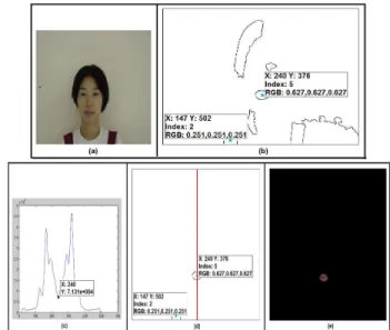 Fig. 9. (a) Input image (b) lips detection using lips colour modelling (c) lips  region detection (d) final detected lips 