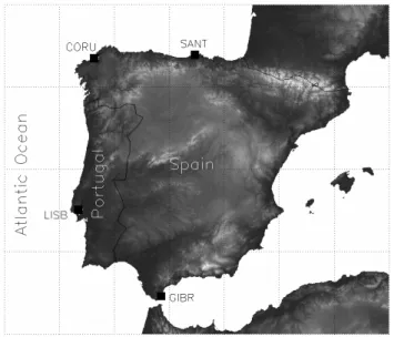 Fig. 1. Localization of the radiosonde stations in the study area.