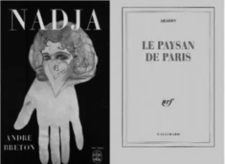 fig. 3 – Dois livros importantes do surrealismo francês em que o espaço   interage com os sentimentos das personagens.