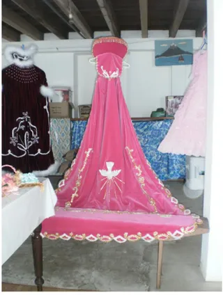 fig. 1 – Mantos e vestido das rainhas.