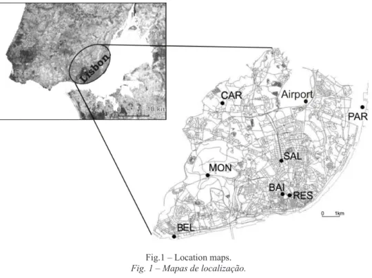 Fig. 1 – Mapas de localização.