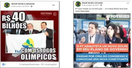 Figura 5  – vídeo sobre gastos dos Jogos Olímpicos         Figura 6 – vídeo de fala de Haddad 