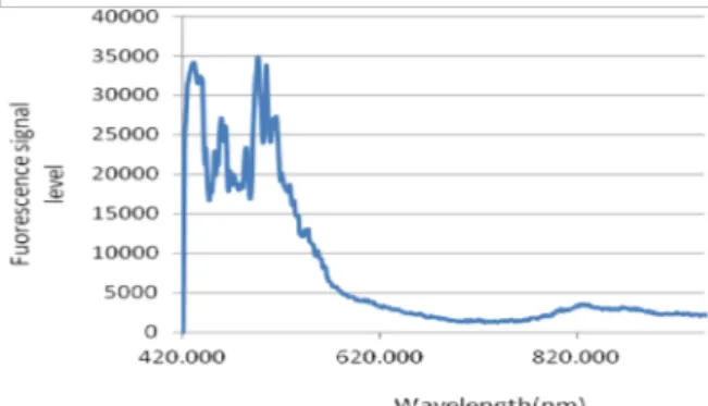 Figure  2.  Fluorescence  spectrum  of  nanoparticles  after  40 mg/kg GNPs administration.