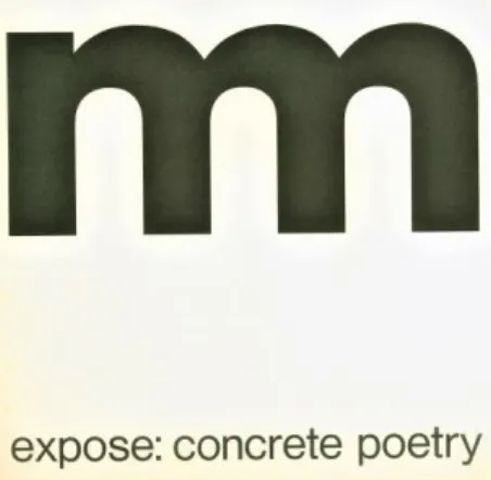 Fig. 1 – Capa do folheto da exibição de poesia concreta, Memorial da União Estudantil, Universidade de Indiana,  1970