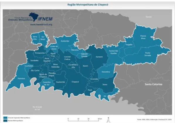 Figura 1 – Região Metropolitana de Chapecó 