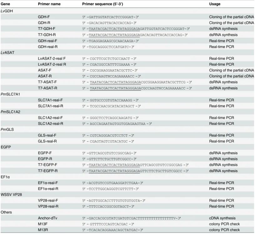 Table 1. PCR primers used in this study.