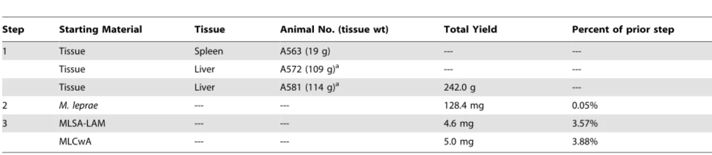Figure 5. Protein profile of MLSA-LAM and MLCwA. Unstained molecular weight markers (lane M), and 2 mg of pre-autoclaved leprosy skin test antigens MLSA-LAM (lane 1) and MLCwA (lane 2) were separated on a 15% reduced polyacrylamide gel and visualized by st