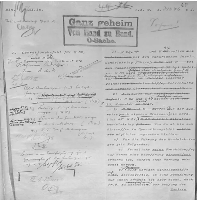 Foto 4 – Ordem para o U 38 (07.11.1916). Fonte: BArch RM 8/676, fl. 49. 