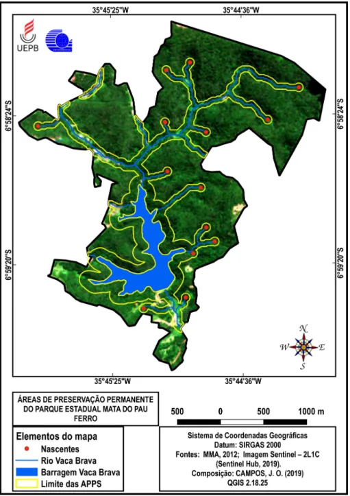 Figura 6: Áreas de Preservação Permanente do Parque Estadual Mata do Pau Ferro 