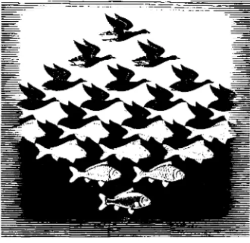 Figura 3. ESCHER. Sky and water I. Xilo- Xilo-gravura, 1938. 