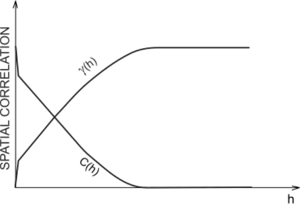 FIGURE 3 - Typical variogram and correspondent covariance.