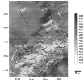 FIGURA 3 - Mapa residual de anomalia Bouguer do Paraguai Oriental, elaborado, com simplicação, a