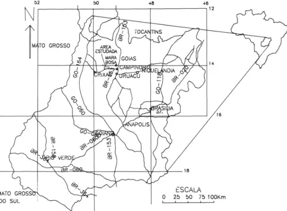 FIGURA 1 - Mapa de localização da Jazida de Cobre de Chapada, GO.