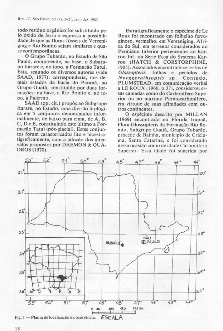 Fig. 1 -=- Planta de localização da ocorrência.