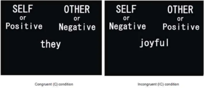 Table 1. Example of condition patterns in the Implicit Association Test.