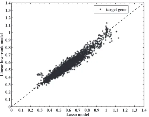 Figure 1. Comparison of the testing performance of the linear low-rank regularization model vs